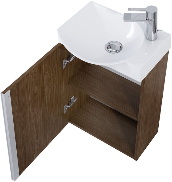 Elita Summer lavoar cu dulap 45.2 cm nucă RE020450147060