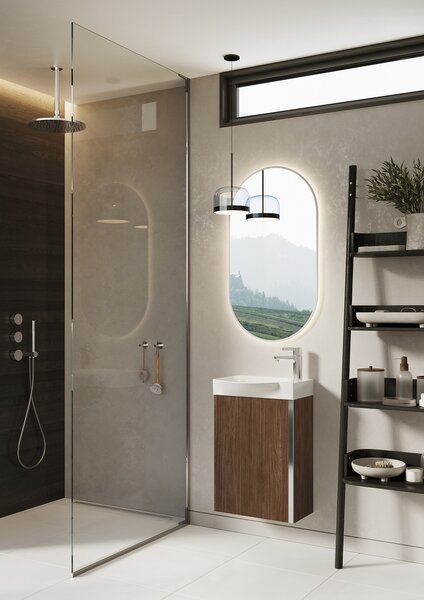 Elita Summer lavoar cu dulap 45.2 cm nucă RE020450147060