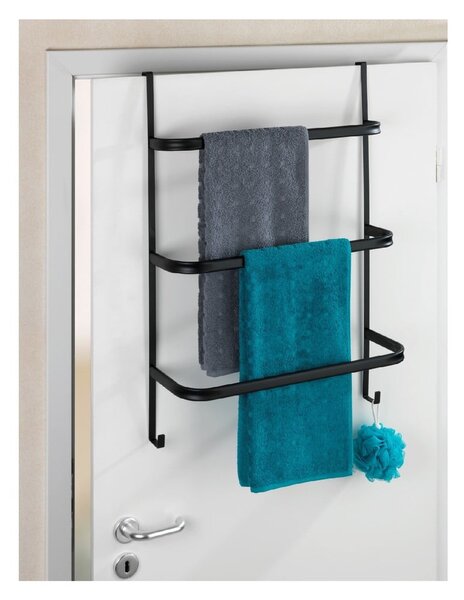 Suport pentru prosoape Wenko Towel Holder Black, 21 x 54 cm, negru