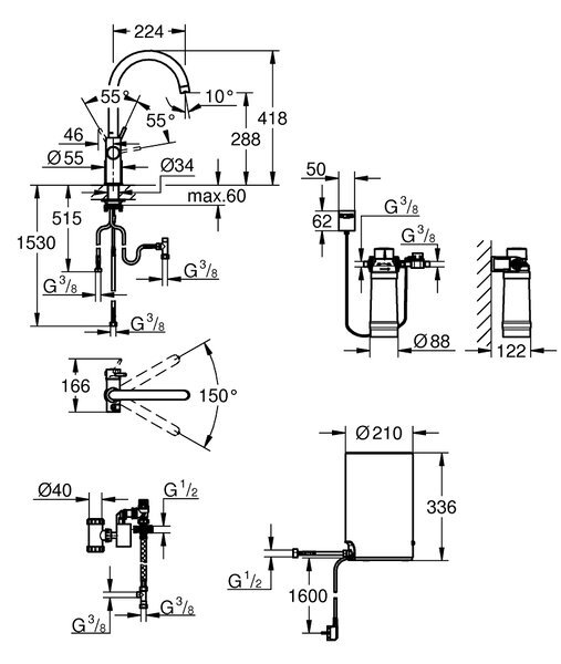 Grohe Red baterie bucătărie pe picior SuperSteel 30083DC1