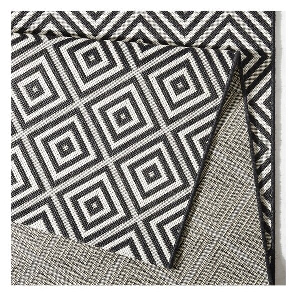 Covor tip traversă pentru interior și exterior negru 80x200 cm Karo – Hanse Home
