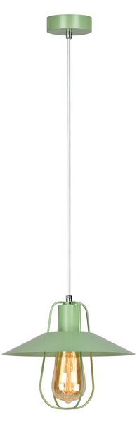 KONDELA Lampă suspendată, verde/ metal, TINAN
