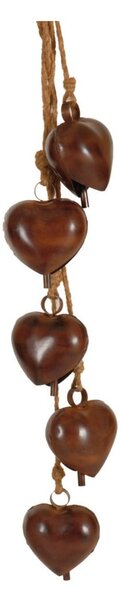 Ghirlandă cu 5 clopoței în formă de inimă Antic Line