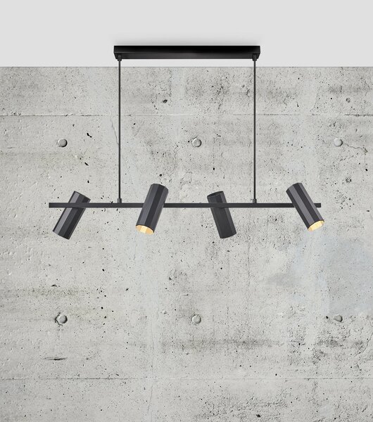 Nordlux Alanis lampă suspendată 4x14 W negru 2213423003
