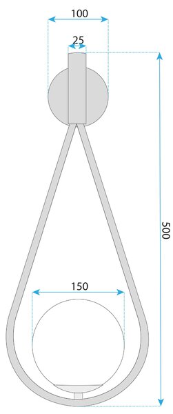 Lampa de perete G093-1W Black White