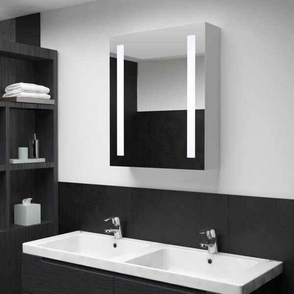 Dulap de baie cu oglinda si LED-uri, 50 x 13 x 70 cm - V285117V