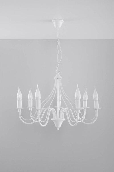 Sollux Lighting Minerwa lampă suspendată x40 W alb SL.0215