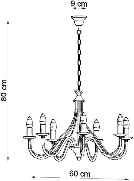 Sollux Lighting Minerwa lampă suspendată x40 W alb SL.0215
