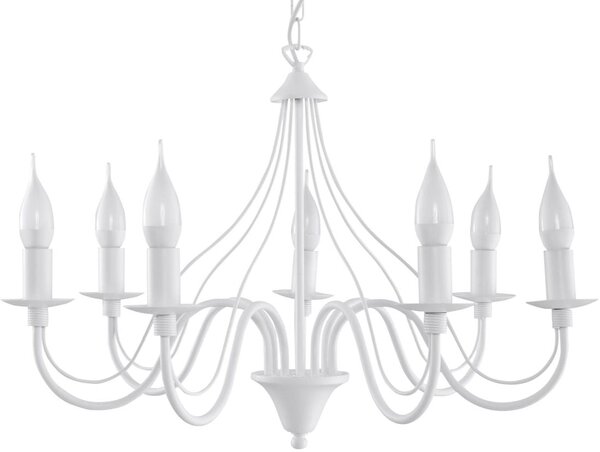 Sollux Lighting Minerwa lampă suspendată x40 W alb SL.0215