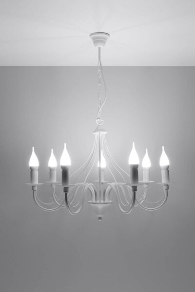 Sollux Lighting Minerwa lampă suspendată x40 W alb SL.0215