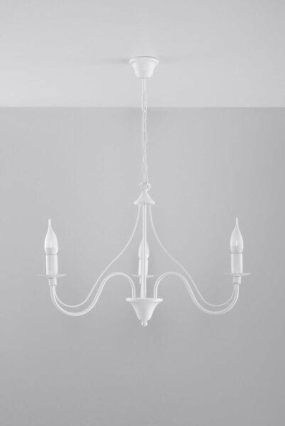 Sollux Lighting Minerwa lampă suspendată 3x40 W alb SL.0213