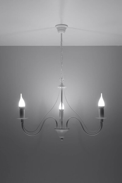 Sollux Lighting Minerwa lampă suspendată 3x40 W alb SL.0213