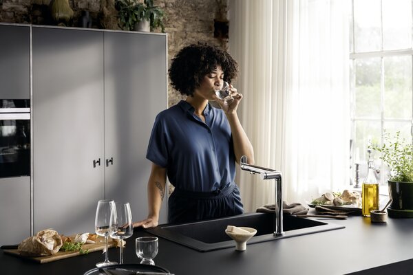 Hansgrohe Aqittura M91 baterie de bucatarie cu filtru pe picior crom 76802000
