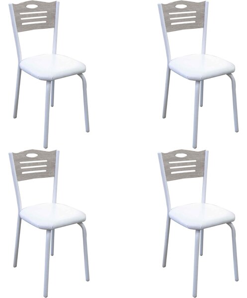 Set 4 scaune bucatarie Caria Cordoba si Alb