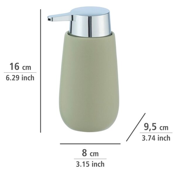 Dozator din ceramică pentru săpun Wenko Badi, verde