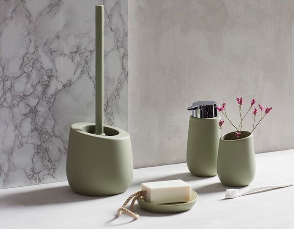 Dozator din ceramică pentru săpun Wenko Badi, verde