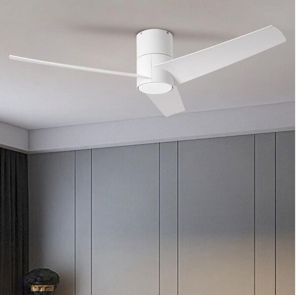 ZEVENTI - Ventilator de tavan LED BARROSA LED/18W/230V Wi-Fi Tuya alb + telecomandă