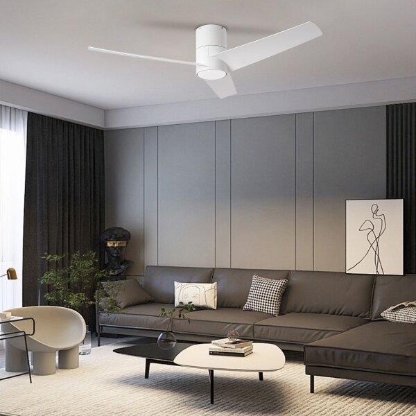 ZEVENTI - Ventilator de tavan LED BARROSA LED/18W/230V Wi-Fi Tuya alb + telecomandă