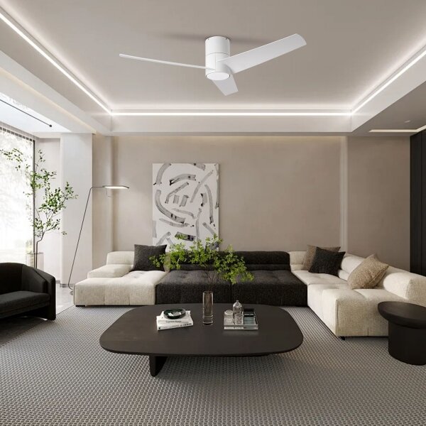 ZEVENTI - Ventilator de tavan LED BARROSA LED/18W/230V Wi-Fi Tuya alb + telecomandă