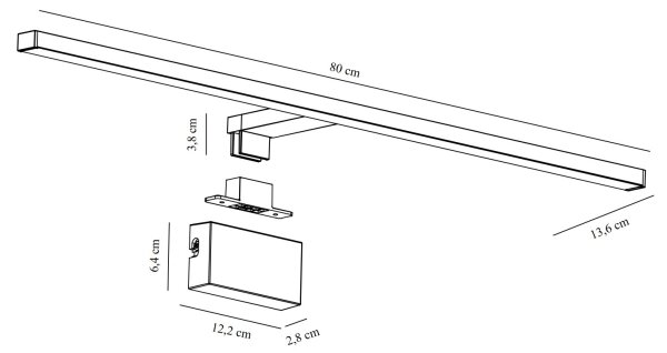 Aplică LED pentru oglindă de baie MARLEE LED/11,5W/230V IP44