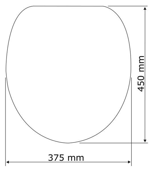 Capac WC cu închidere lentă Wenko Astera, 45 x 37,5 cm