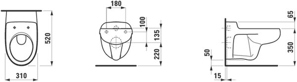 Laufen Florakids vas wc agăţat pentru copii alb H8200310000001