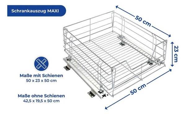 Raft extensibil din oțel inoxidabil Maximex Slide