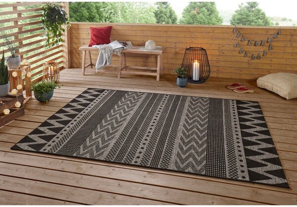 Covor de exterior NORTHRUGS Sidon, 200 x 290 cm, bej - negru