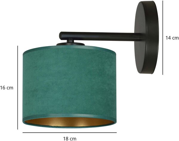 Emibig Hilde lampă de perete 1x15 W negru-verde-auriu 1051/K1