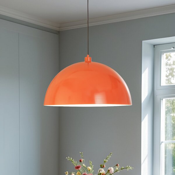 Opviq Lampă suspendată Kure, portocaliu, metal, Ø 60 cm, E27, reglabil, Portocaliu, Bucătărie, Metal, Modern