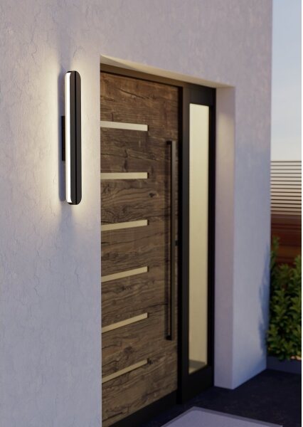 Eglo 902221 - Aplica de perete pentru exterior VASCELLA LED, 10,5 W, 230 V, IP44, neagră