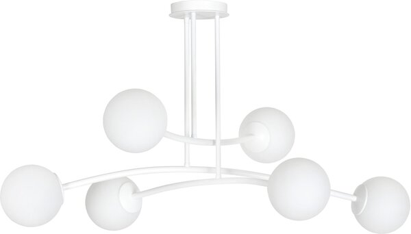 Emibig Halldor lampă de tavan 6x10 W alb-lapte 1025/6