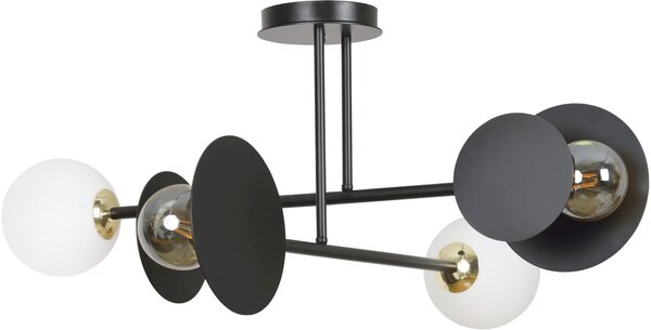 Emibig Minerva lampă de tavan 4x15 W alb-negru-auriu 612/4