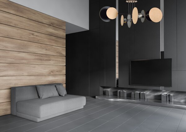 Emibig Zita lampă de tavan 4x15 W negru-lemn 173/4