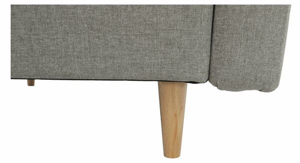 KONDELA Fotoliu complet tapiţat, material textil gri, AMEDIA