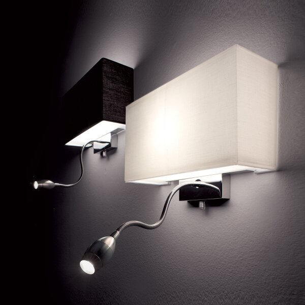 Ideal Lux - Lampă LED flexibilă de perete HOTEL 1xE27/60W + LED/1,5W/230V