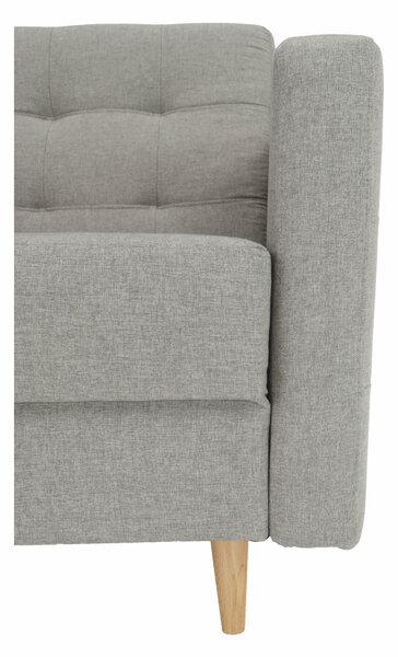 KONDELA Fotoliu complet tapiţat, material textil gri, AMEDIA