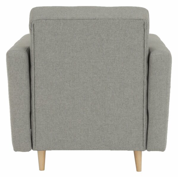 KONDELA Fotoliu complet tapiţat, material textil gri, AMEDIA