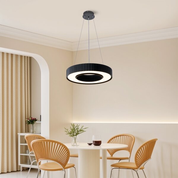 Brilagi - Lustru LED reglabil LUMIX LED/48W/230V 3000-6000K negru pr. 50 cm + telecomandă