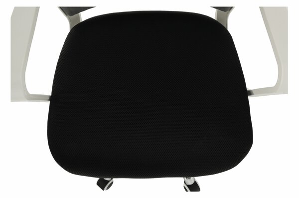 KONDELA Scaun de birou, plasă gri/ material negru / plastic alb, APOLO 2 NEW