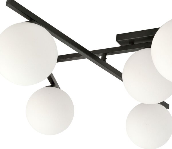 Emibig Smart lampă de tavan 5x10 W negru-opal 1103/5