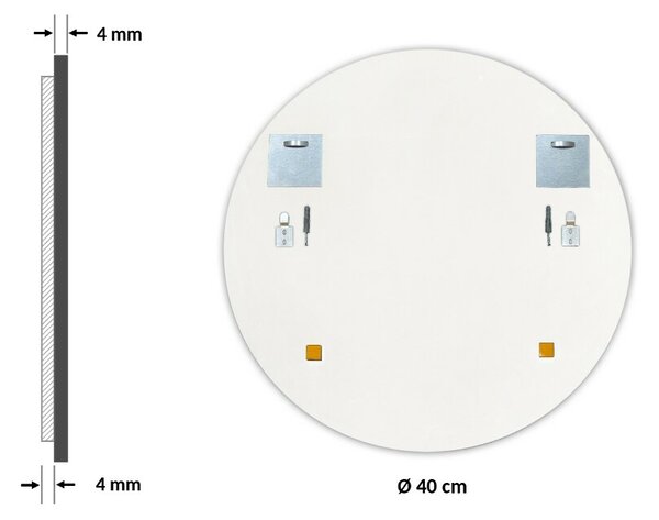Oglindomat.ro Oglinda rotunda moderna rama alba Oglinda rotunda moderna rama alba fi 40 cm ls-fi40-kffffff