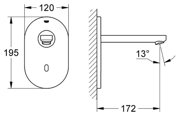 Grohe Eurosmart Cosmopolitan supapă lavoar ascuns electrică SuperSteel 36335SD0