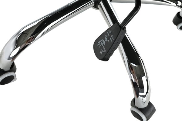 KONDELA Scaun de birou, piele eco/metal, negru/crom, FARAN