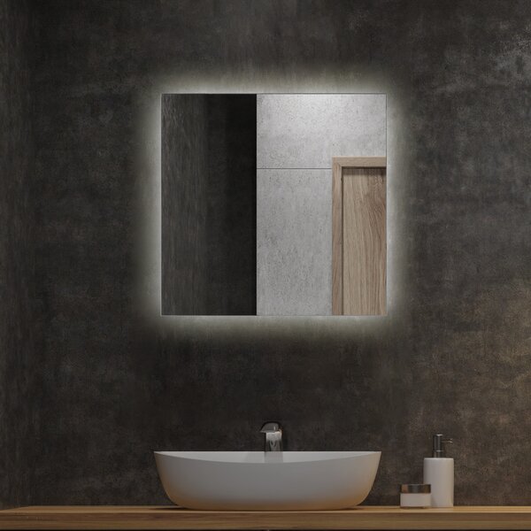 Oglindomat.ro Oglinda dreptunghiulara cu iluminare Oglinda dreptunghiulara cu iluminare 50x50 cm Alb rece (6500K) lpl-50x50-00000000