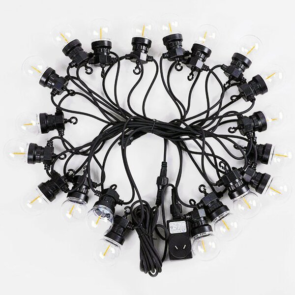 Ghirlanda luminoasa 10 m. cu 20 becuri LED Filament interconectabila