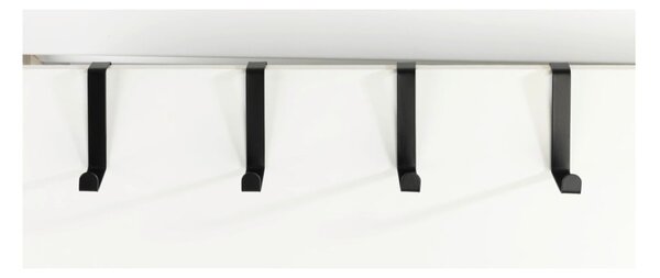 Set 4 cârlige pentru uşă Wenko, negru mat