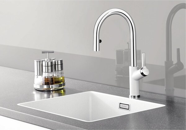 Blanco Carena-S Vario baterie bucătărie pe picior crom-alb 521368