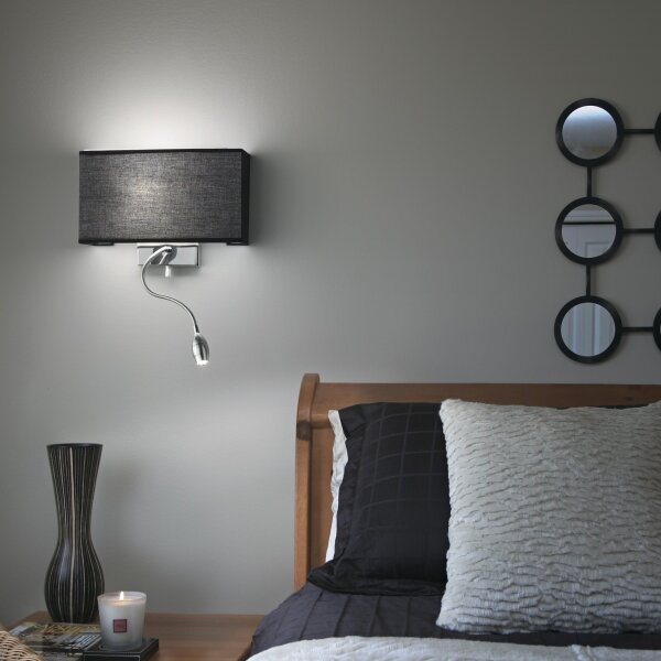 Ideal Lux - Lampă LED flexibilă de perete HOTEL 1xE27/60W + LED/1,5W/230V