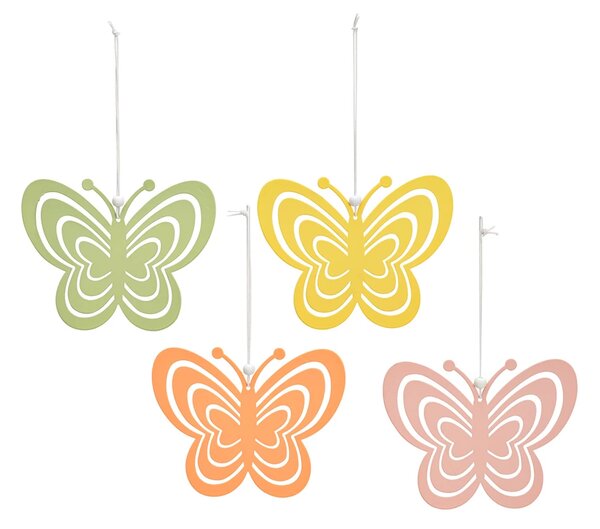 Fluture metalic de agatat PASTEL BUTTERFLY - mai multe culori Culoare: Roz